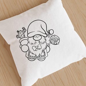 Christmas Gnome Bundle SVG for Cut File, Christmas Doodle, Hand Drawn ...