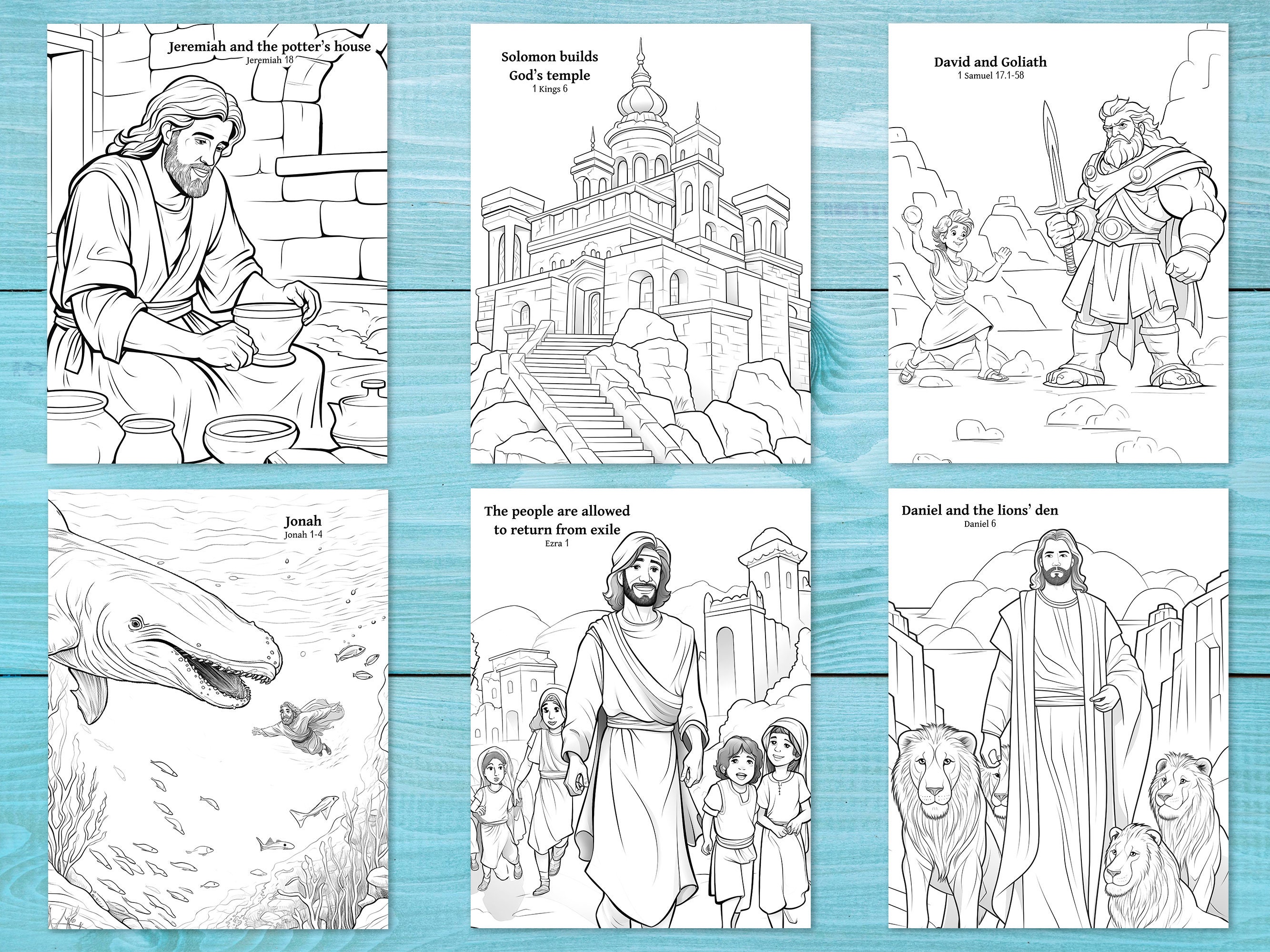 Christian Coloring Pages, 31 Printable Bible Story Pages for Adults and ...
