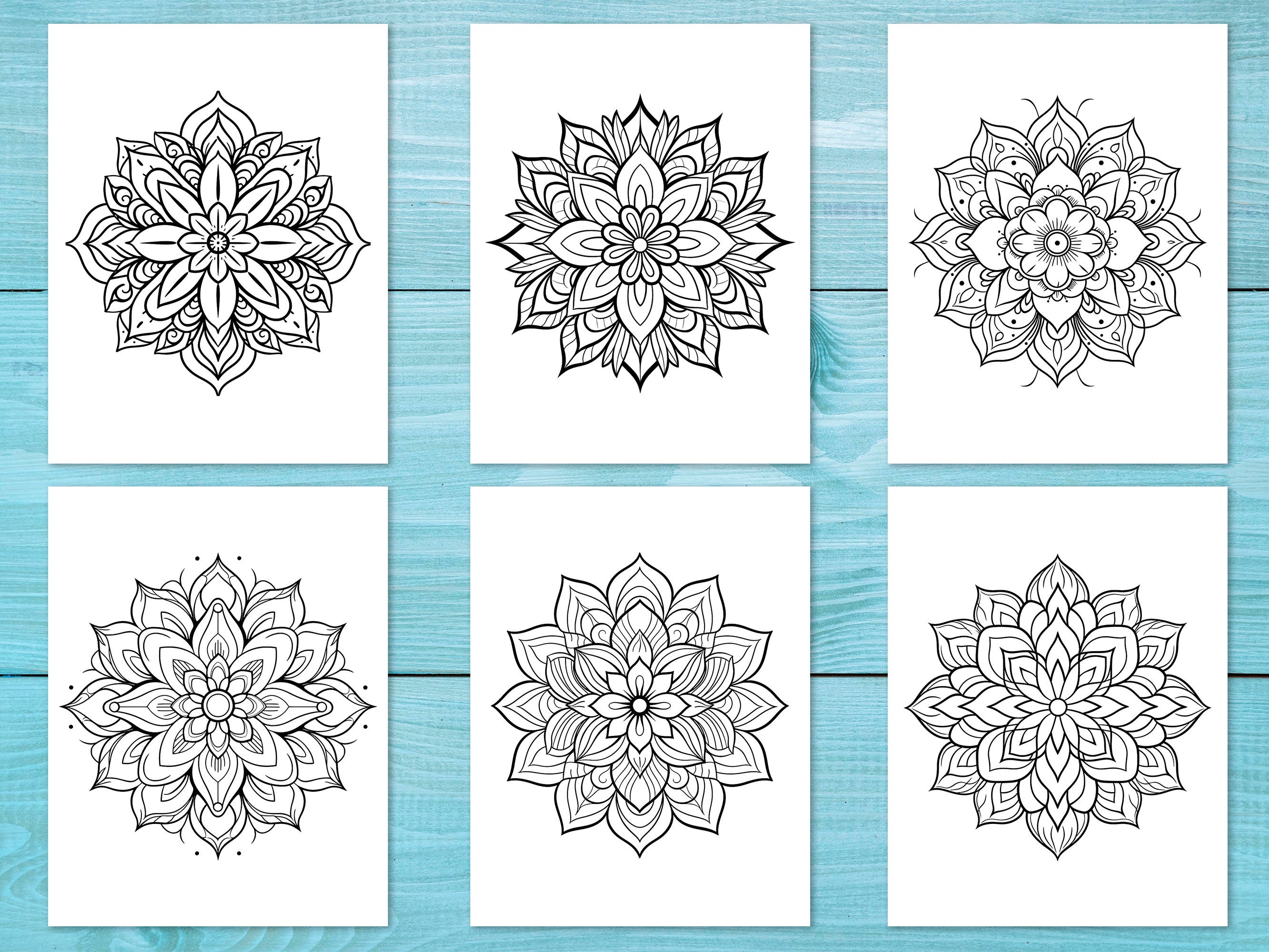 Mandala Coloring Book, 50 Printable Pages for Adult and Kids ...