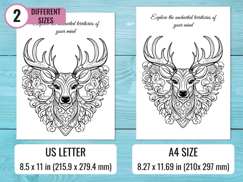 Animal Mandala Coloring Book, 30 Inspiring Printable Pages for Adults ...