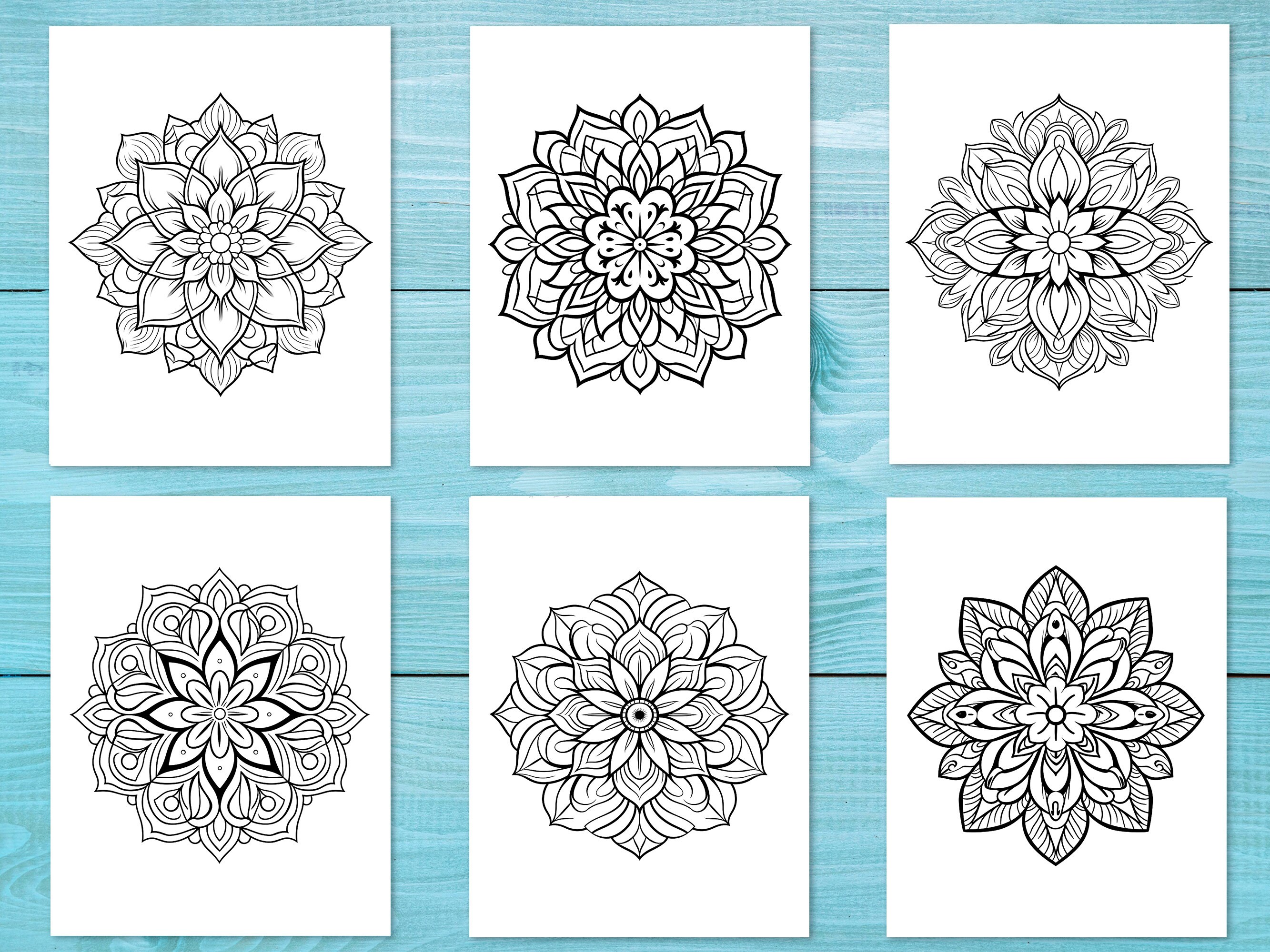 Mandala Coloring Book, 50 Printable Pages for Adults and Kids ...