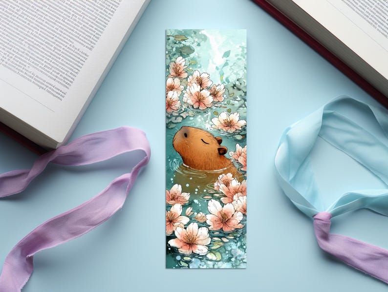 15 Capybara Bookmarks | Digital Download | Relaxing Capybara Printable ...