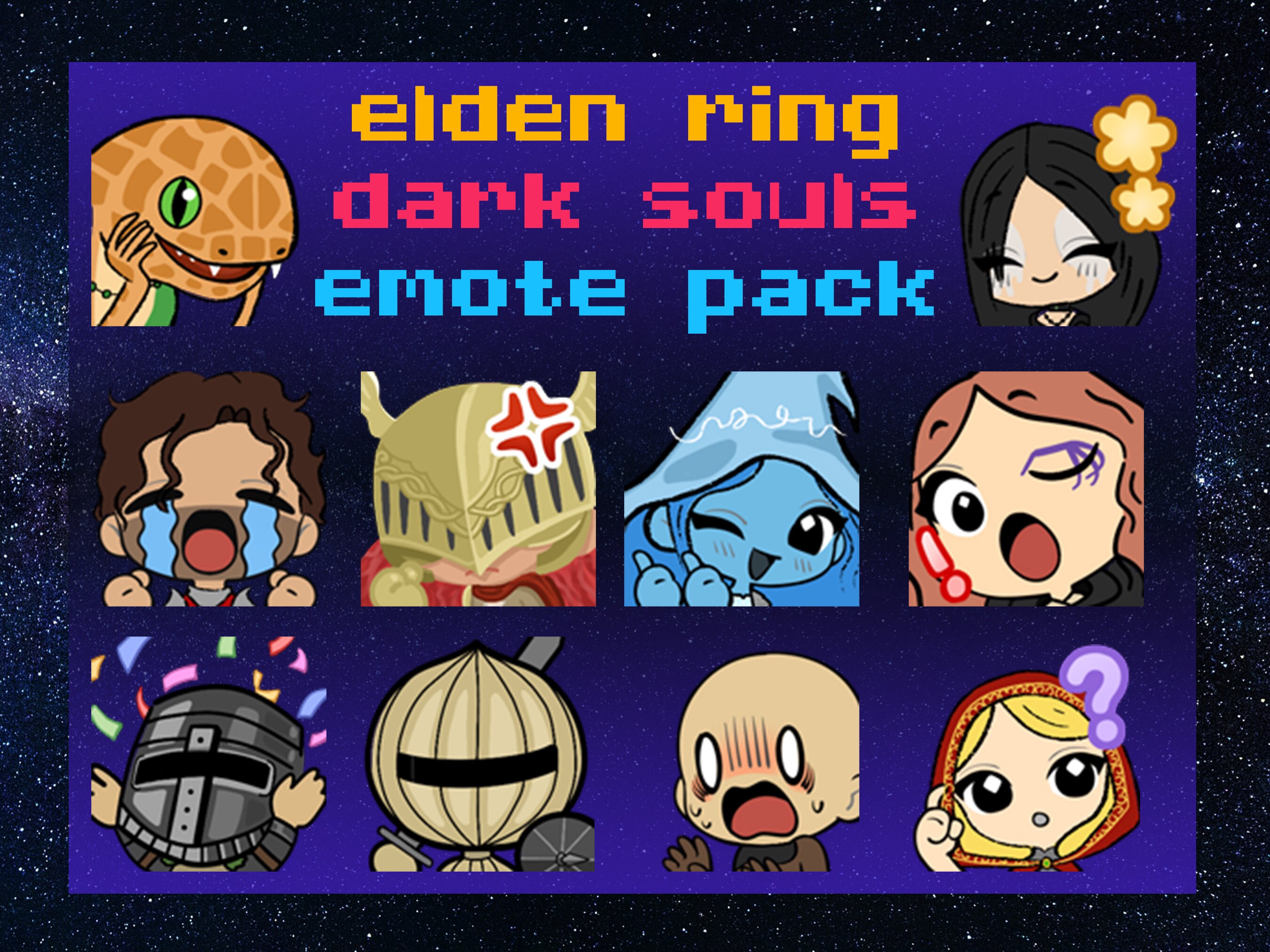 Elden Ring Dark Souls Emote Pack PNG Art Bundle for Twitch Etsy UK