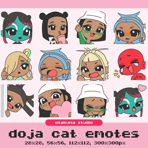 Doja Cat Emote Pack | Twitch, Discord, Youtube Transparent Emotes