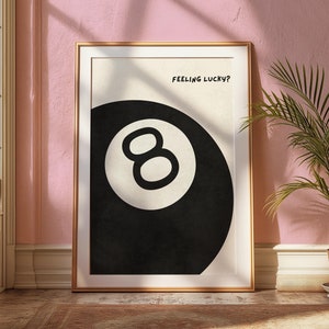 Trendy 8 Ball Print Aesthetic Wall Art Printable Art Apartment Wall Decor Aesthetic Wall Prints Magic 8 Ball Print Trendy Apartment Decor