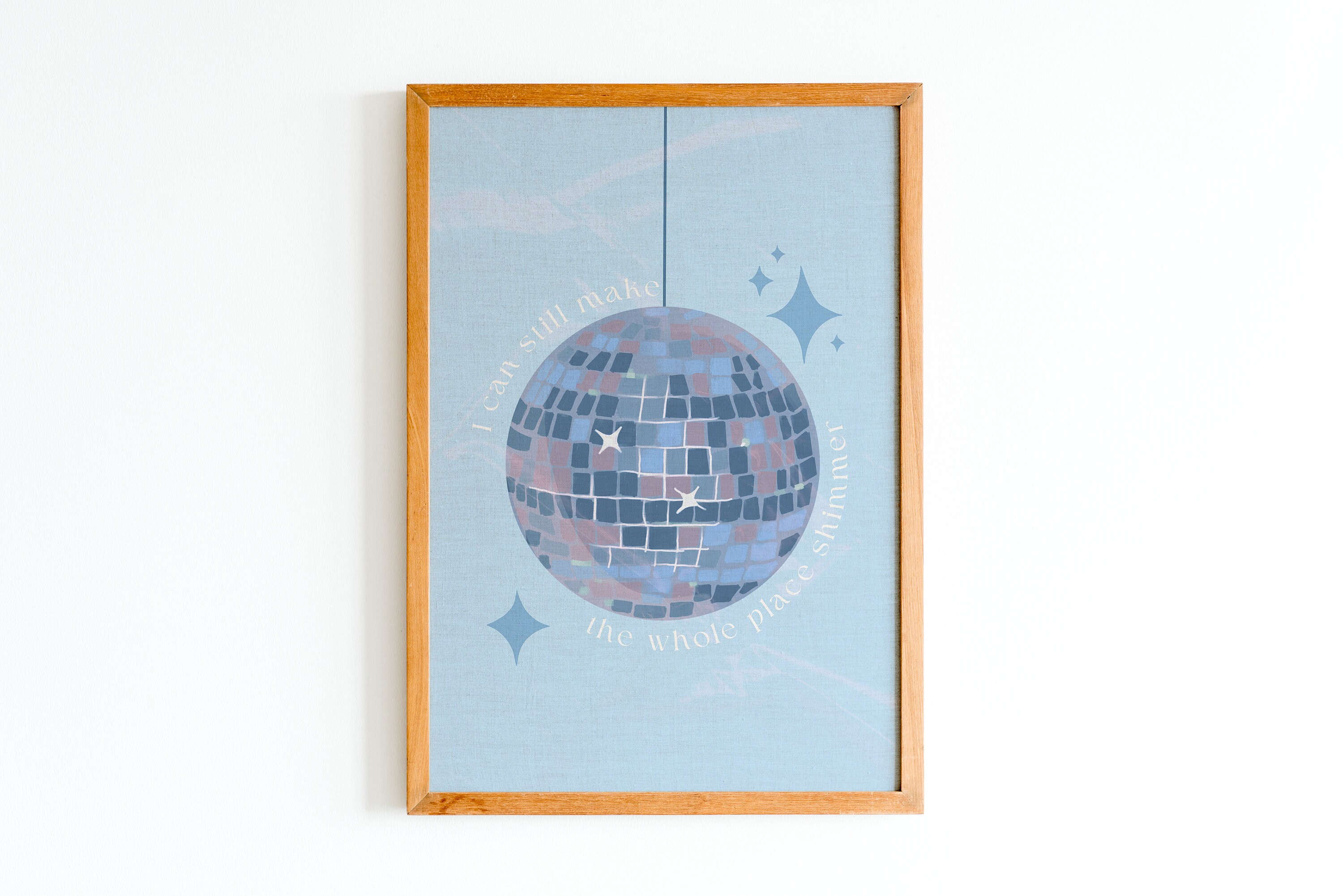 Taylor Swift Wall Art I Can Still Make The Whole Place Shimmer Print Disco Ball Poster Taylor Swift Poster Apartment Decor Girls Room Blue