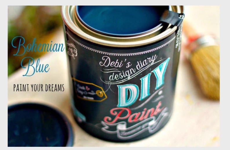 Debi's DIY Paint - Bohemian Blue Color in 3 Sizes | Clay Based Paint - Etsy