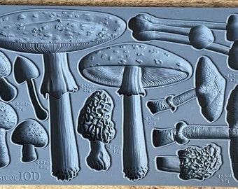 Toadstool - NEW SPRING 2023 - 6x10 Decor IOD Mould mushroom fairy garden - 1.00 shipping available