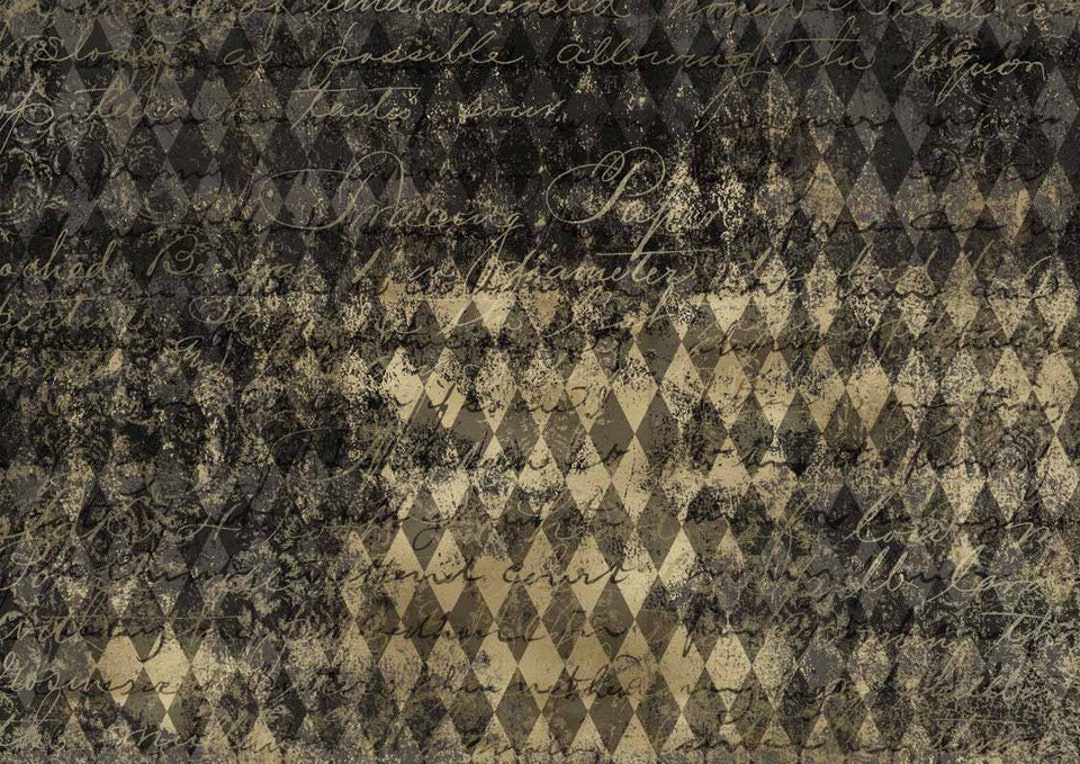 Decoupage Rice Paper ∙ Black and Gold Harlequin ∙ Decoupage Queen ∙ ...