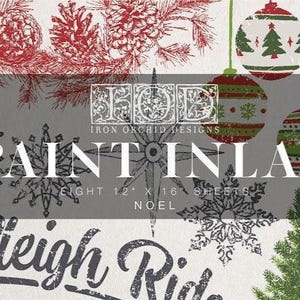 Noel Iron Orchid Design  IOD  Paint Inlay  8 pages “12 x 16” sheets -  2022 Christmas Limited Edition - RETIRED