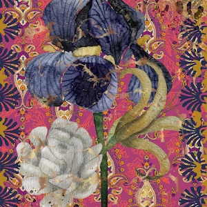 New 2024 Dotheraw Decoupage Paper - A3 Size 16.25 x 11.25 inches.- Three Design Sheets In one package (Made by Marley) - boho blue iris