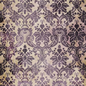 Decoupage Rice Paper- Lavender Damask 0246 ∙ Rice Paper Decoupage ∙ Decoupage Paper Ivory Violet