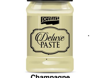 Champagne -  Stencil  Paste Pentart  Deluxe paste Texture paste | 100 ml | 3D patterns | stencils | crafts | collage | mixed media |