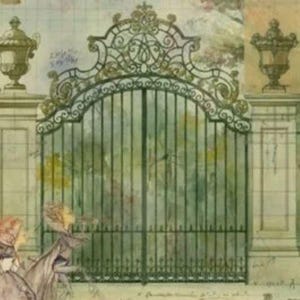 RETIRED Fairy Gate - Roycycled Decoupage Papers - ROY 85 Fairies fantasy floral wings
