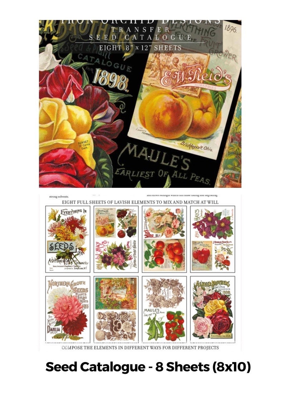 A New IOD Release Q2 2023 IOD Seed Catalogue Rub on Transfer 8 X 12