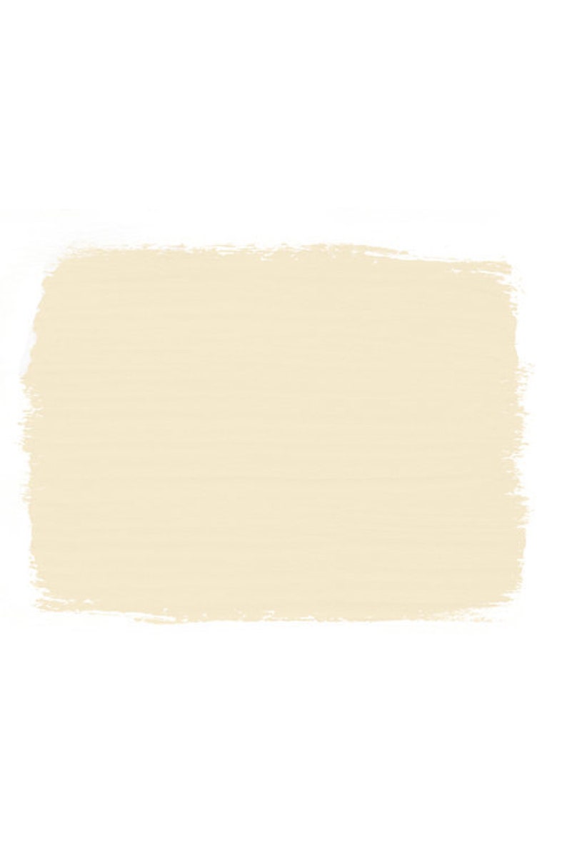 May include: A solid, light beige paint swatch with a rough, textured edge.