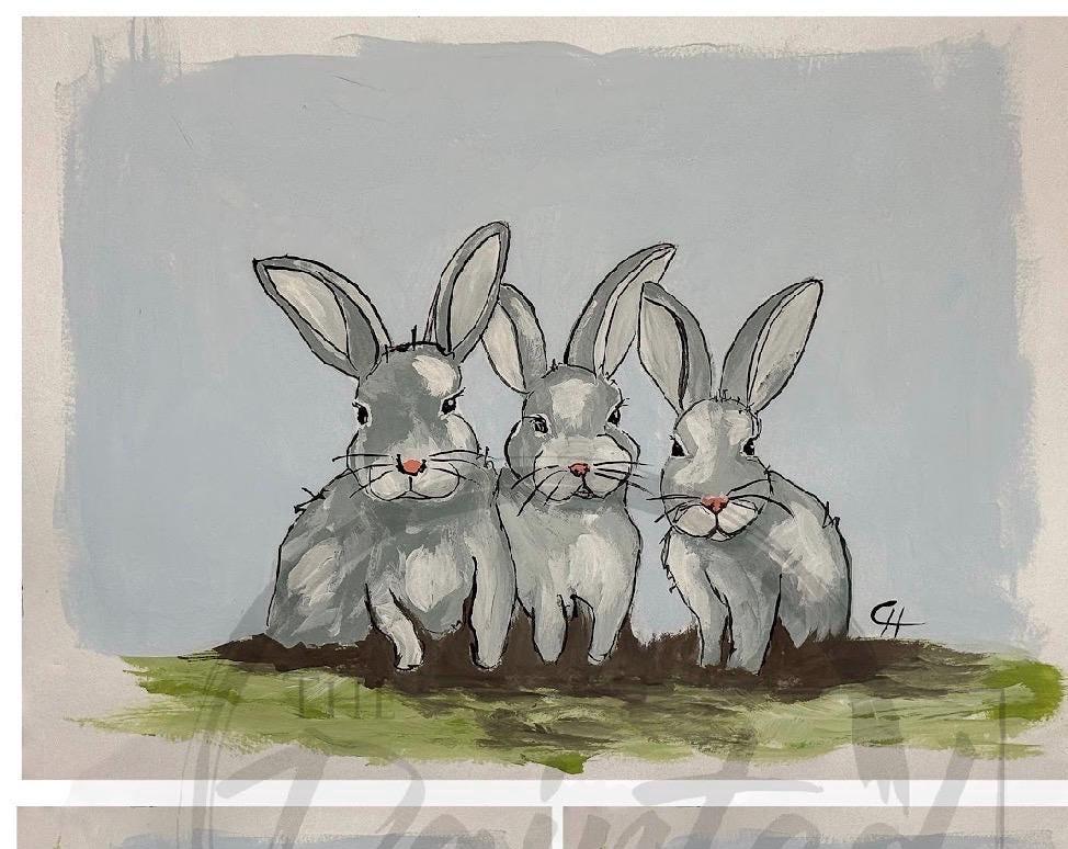 A4 Size *new 2026 | Triple Trouble Rabbits | Muliple Block Images on ...