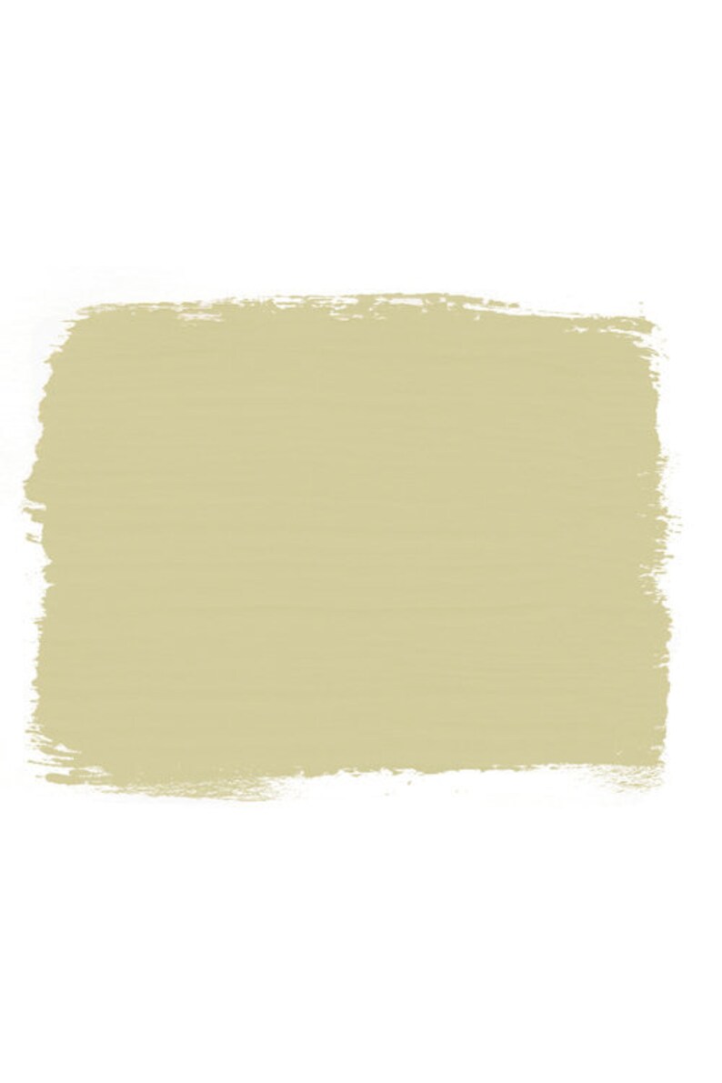 May include: A solid, light green paint swatch with a rough, textured edge.