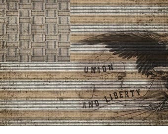 Union Liberty - Roycycled Decoupage Papers 69  - Dollar Shipping Available Flag Holiday eagle