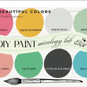LIMITED Summer Edition -  8 Colors Paint Sampler Set in 2 oz jars | Debi’s DIY paint  | Clay & Chalk Paint | Mixable  Colors