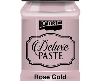 Rose Gold -  Stencil  Paste Pentart  Deluxe paste Texture paste | 100 ml | 3D patterns | stencils | crafts | collage | mixed media |