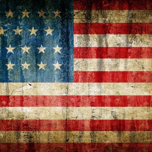 Stars And Stripes Flag Decoupage Paper  (Mint by Michelle) - 1.00 Shipping Available - A3 or A1 size