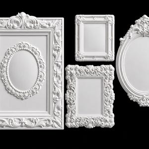 Frames - 6x10 Decor IOD Mould  - 1.00 shipping available - food safe | mix media | use with resin , glue, air dry clay | Iron orchid designs