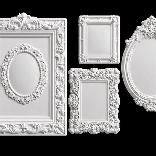 Frames - 6x10 Decor IOD Mould  - 1.00 shipping available - food safe | mix media | use with resin , glue, air dry clay | Iron orchid designs
