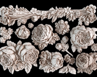 New Summer ! 2024 Felicite - 5 x 7  inches Decor IOD  Mould Iron Orchid Design  - 1.00 shipping available - Custom Resin Air Dry Clay