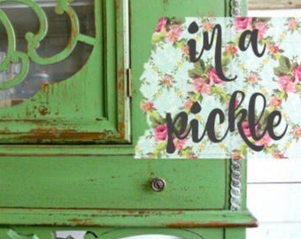 In a Pickle Sweet Pickins Milk Paint - sample and pint size, just add Water