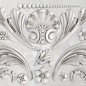 Acanthus Scroll - 6x10 Decor Mould IOD  - Iron Orchid Design | candy mold | resin | furniture design