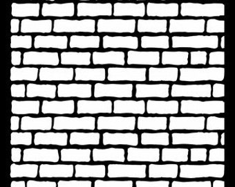 Brick Wall Stencil Decoupage Queenfor Crafts, scrapbooking, art journals, mixed media - 0011