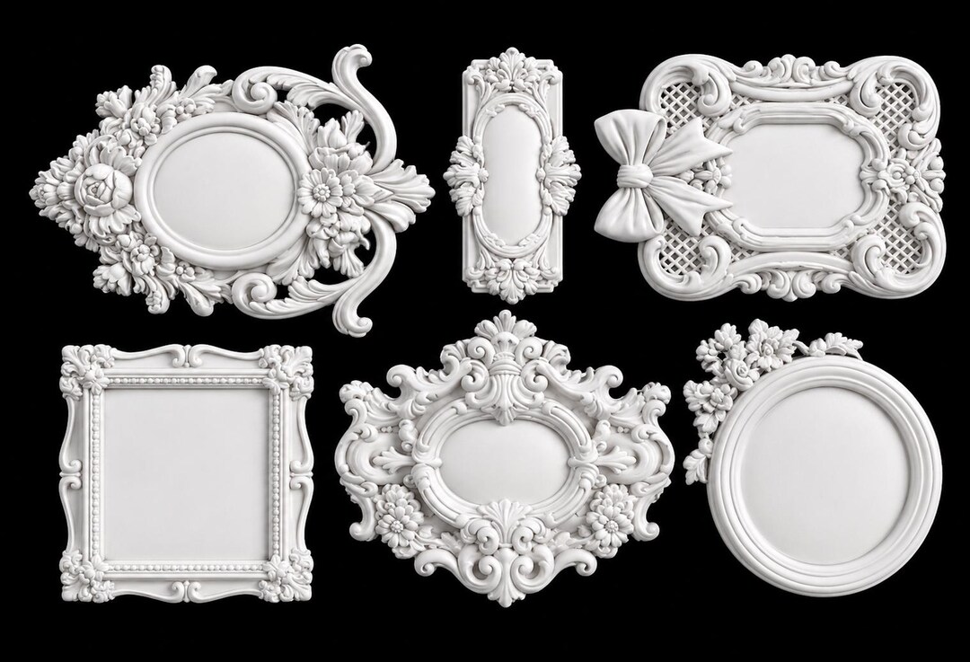 New Summer ! 2026 Frames III Mould - 6 X 10 Inches Decor IOD Mould Iron ...