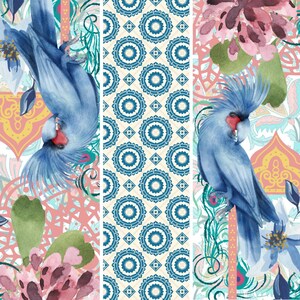 Blue Lagoon Decoupage Paper - 3 Sheets  (Made by Marley) - 1.00 Shipping Available Parrots
