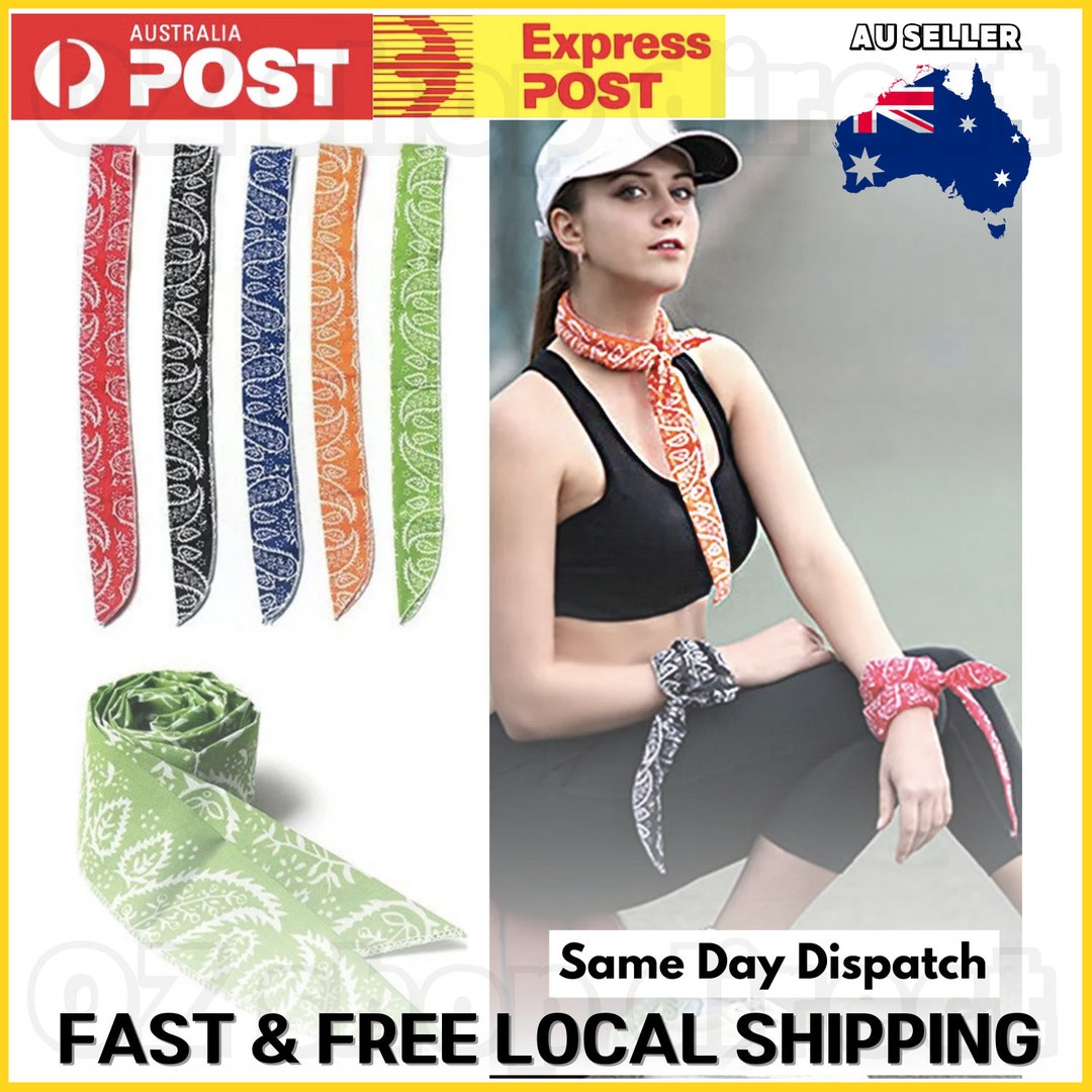 Headband Cooler Scarf Neck Ice Scarf Wrap Deluxe Outdoor Sport Cooling