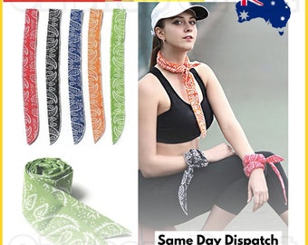 Headband Cooler Scarf Neck Ice Scarf Wrap Deluxe Outdoor Sport Cooling Bandana