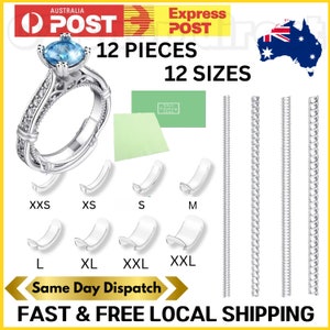 12pcs Ring Size Adjuster Suitable For Loose Rings, 12pcs/set With 4 Sizes  Of Invisible Transparent Silicone Ring Protection Ring Suitable For Too Larg