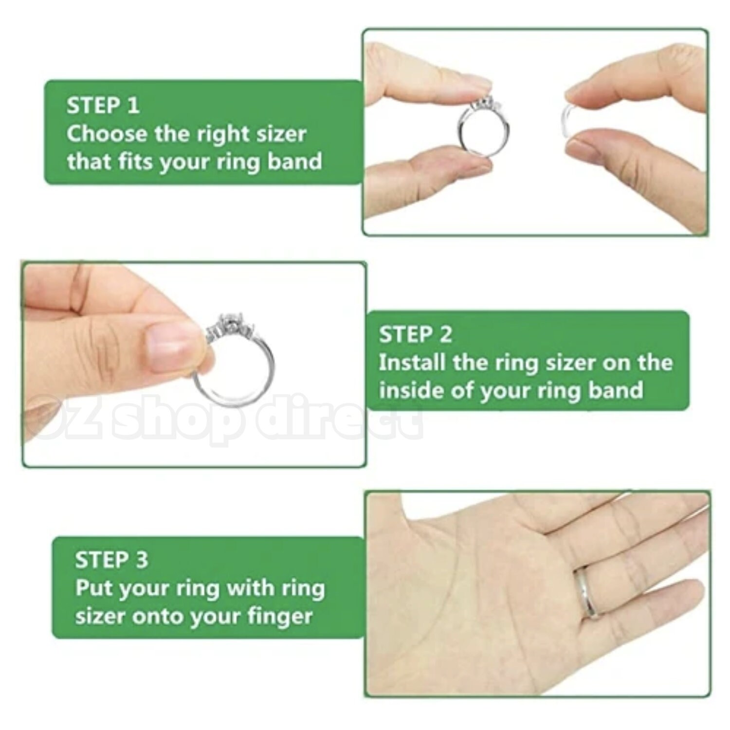 8pcs Ring Size Adjuster Reducer Invisible Guard Resizer Jewellery