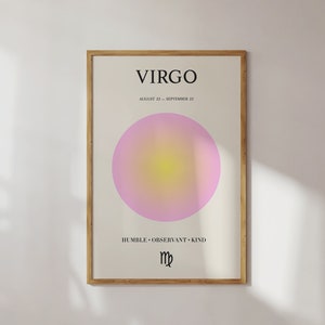 VIRGO Poster Printable Wall Art Aura Poster Virgo Star Sign Instant Download Print Zodiac Wall Art Astrology Print Virgo Downloadable Prints
