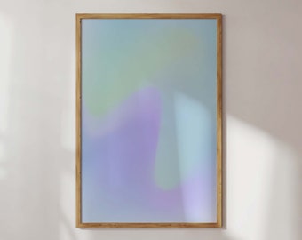 Colorful Gradient Art Print Trendy Wall Art Digital Download Aura Poster Blue Purple Wall Art Maximalist Art  Girly Aesthetic Room Decor