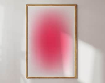 Pink Aura Poster Digital Download Simple Gradient Print Aesthetic Wall Decor Trendy Wall Art Print Pink Minimalist Poster PRINTABLE ART