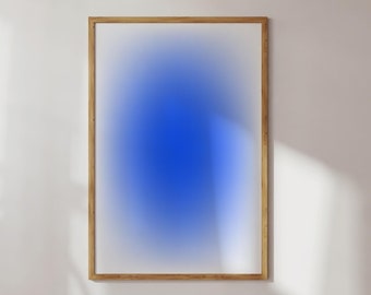 Aura Poster Blue Wall Art Printable, Aura Print Digital Download, Trendy Prints Downloadable, Trendy Wall Art, Aesthetic Poster