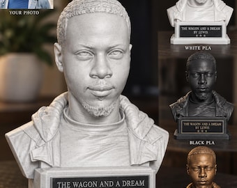 Custom 3D Printed Bust From Photo | Personalized Portrait Statue | Your Likeness in 3D | Memorial Gift | Custom Figurine | Keepsake