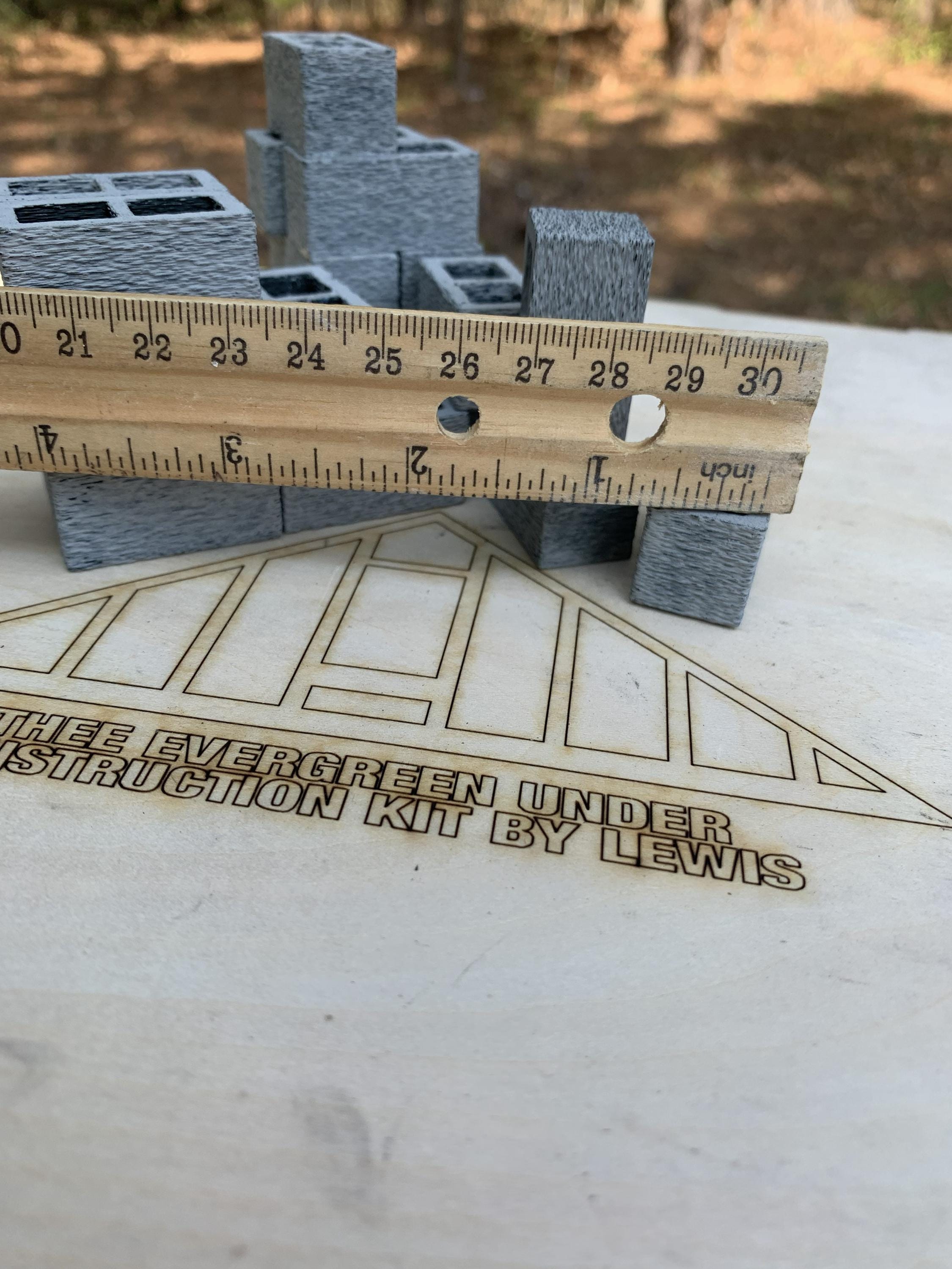 20 Miniature 3D Printed Concrete Building Blocks - Thee Evergreen Under ...