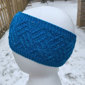 Crosshatch breipatroon PDF-bestand, *ALLEEN PATROON*, Hoofdband breipatroon, downloadbaar patroon, gedraaide steken geen kabel