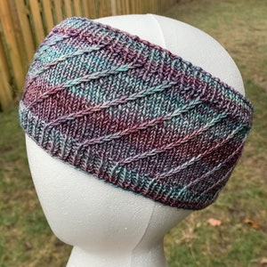 Sage hoofdband breipatroon PDF-bestand, *ALLEEN PATROON*, Hoofdband breipatroon, downloadbaar patroon, gedraaide steken geen kabel