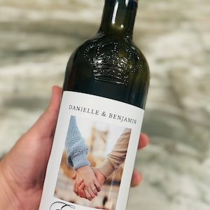 Engagement Custom Wine Label/Personalized Champagne Label Gift for Engagement Party