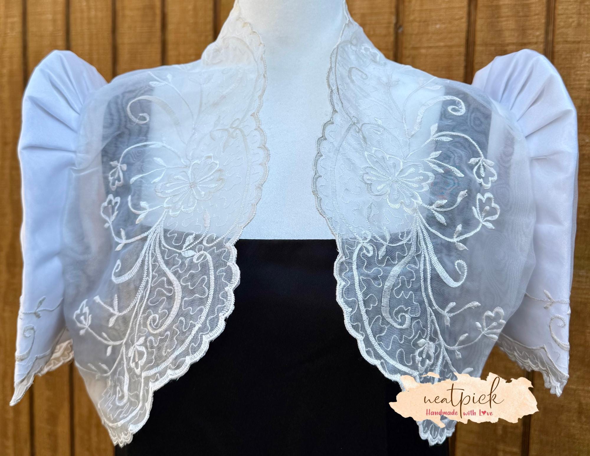 White Embroidered Bolero - Etsy White Embroidered Bolero - Etsy