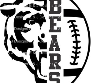 Bears football png. Bears football digital file