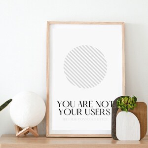 You Are Not Your Users | UX Design Poster | Wall Art